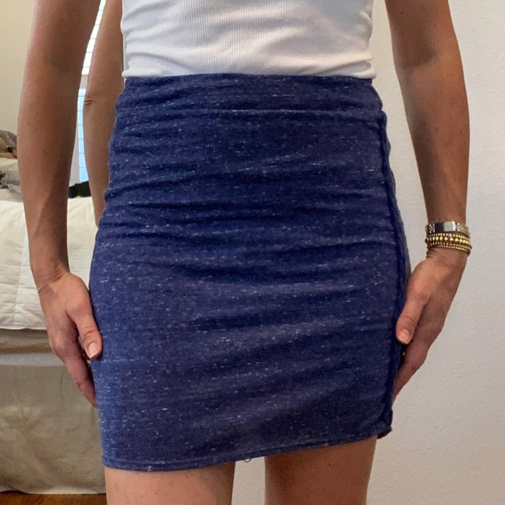 Free People bodycon skirt M Blue fitted mini skirt